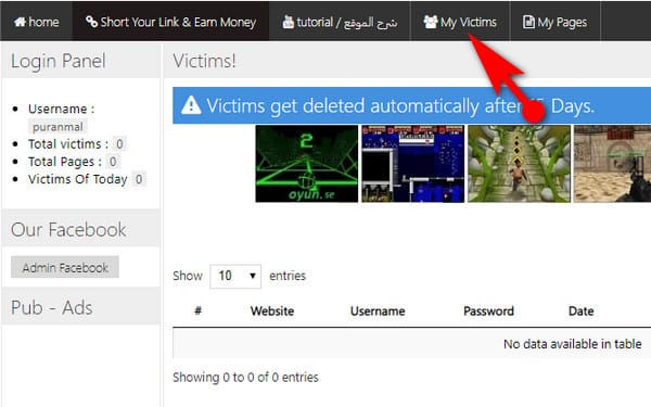 My Victims par click kare