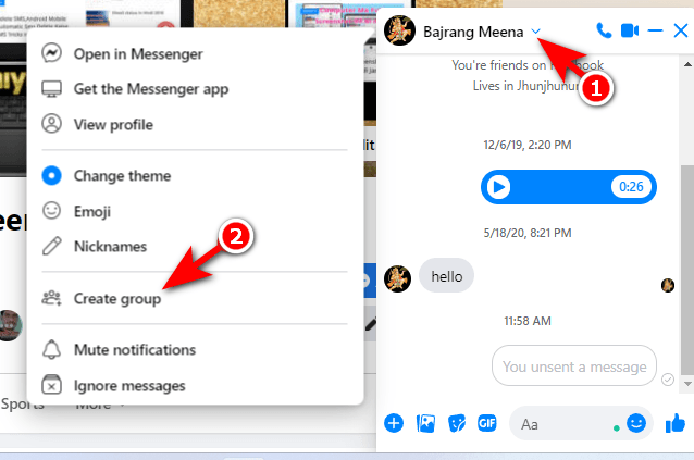 Facebook Group Conversation या Facebook Group Chat क्या है इसे कैसे बनाये 23