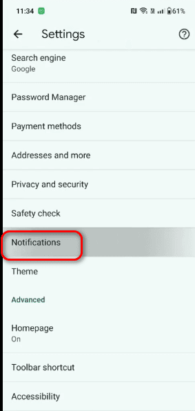 Notification