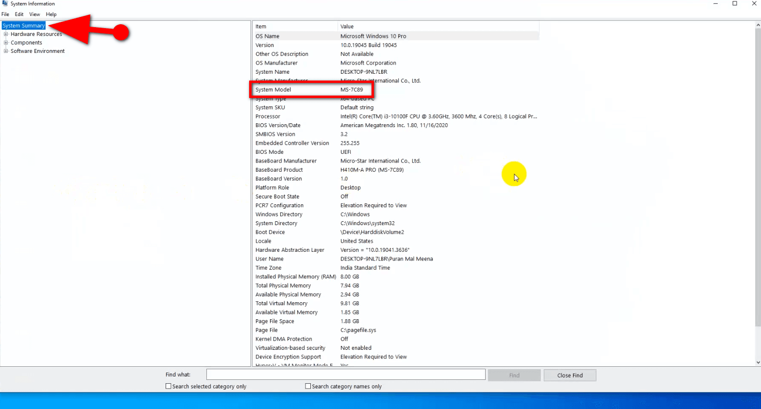 Apne computer laptop ka model number Kaise Pata Kare 2
