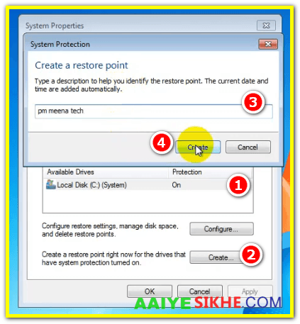 System restore point